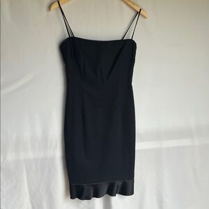 Elegant Navy Spaghetti Strap Dress